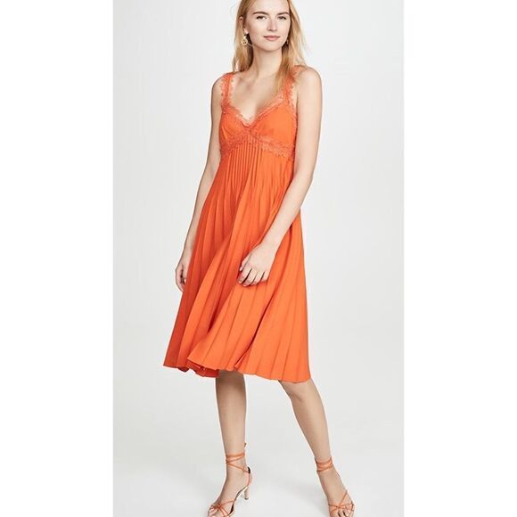 giambattista valli pleated wool midi dress IT38 color: Frame - Picture 4 of 12